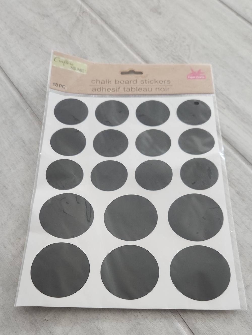 🐻 NWT Chalkboard Circle Sticker Labels - Black